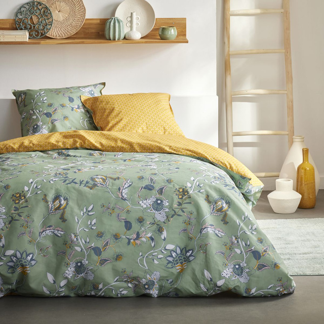 Lenjerie de pat din bumbac, pilota si 2 perne, 220 x 240 cm, DUBLI