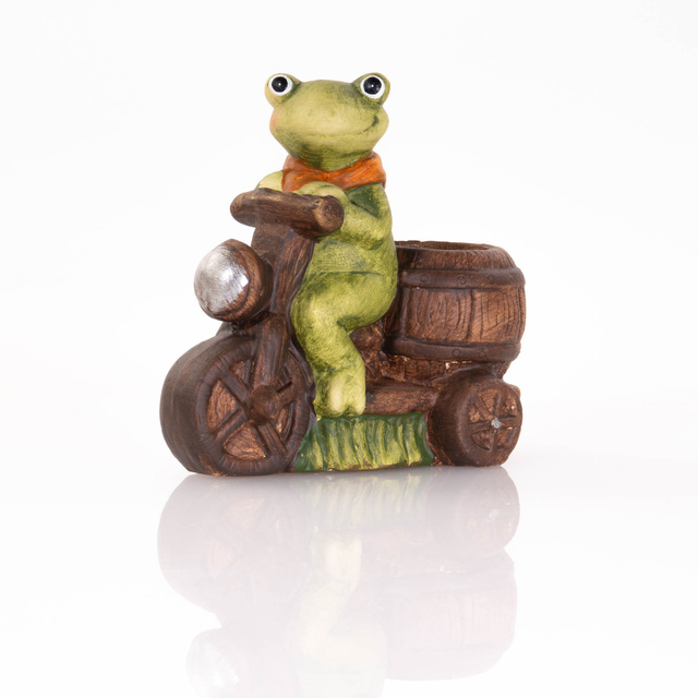 Ghiveci ceramic in forma de broasca, 15 cm