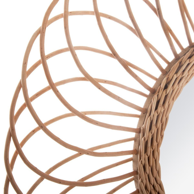 Oglindă suspendată decorativă din răchită, un decor unic de perete