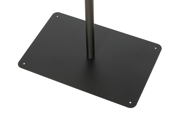 Suport dozator pentru dezinfectant pentru maini, otel inoxidabil, inaltime: 150 cm, negru, Wenko