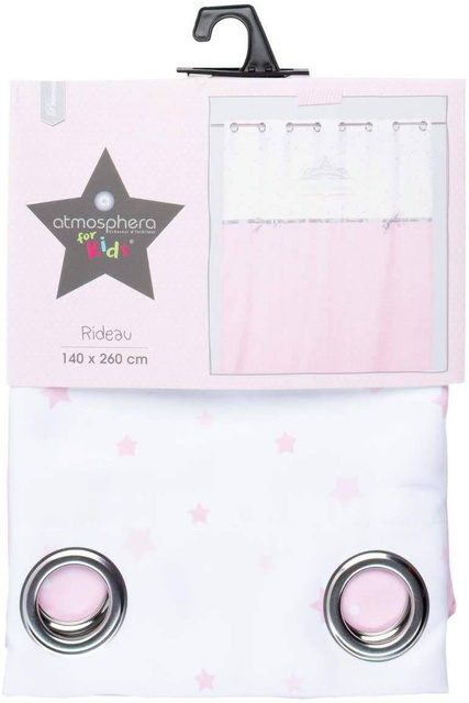 Perdea pentru fereastră camera copiilor PRINCESSA cu fundă 140 x 260 cm