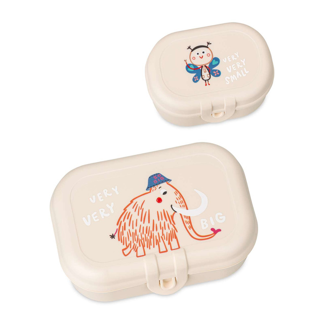 Set: sticlă de apă 200 ml și cutie de prânz HOP ON AT HOME, 3 piese, KOZIOL