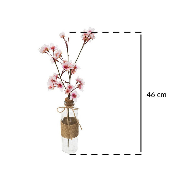 Vaza din sticlă transparentă, 46x6 cm, Atmosphera 