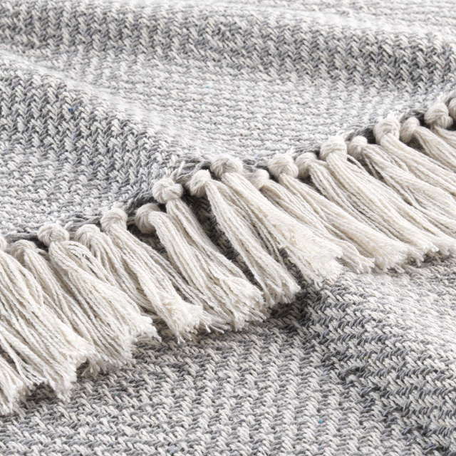 Cuvertura de pat din bumbac tesut LOUISETTE, 125 x 150 cm