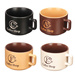 Set 4 cani ceramice pe suport metalic COFFEE SHOP, 180 ml