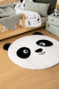 Covor rotund panda cu urechi SMILE, Ø 100 cm