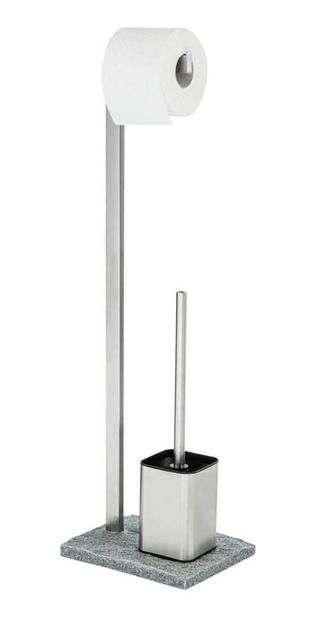 Suport pentru hârtie igienică și perie de toaletă, GRANITE - 2 în 1, WENKO