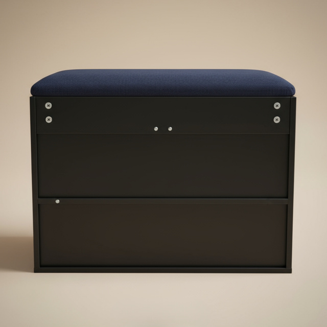 Dulap pentru pantofi cu loc de șezut LEVA, 60 x 30 x 47 cm