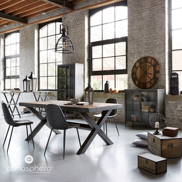 Lampa cu abajur metalic FACTORY, Ø 40 cm