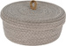 Coșuri de depozitare decorative, capac din iută, 3 buc