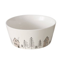 Bol cu motiv de iarnă cu brazi HOMEWOOD, Ø15 cm