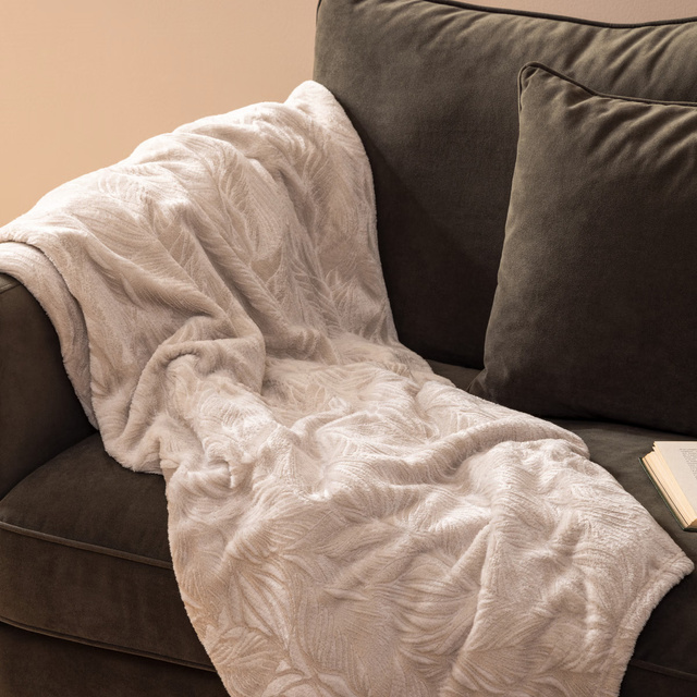 Pătură flanelată periată Ryo lămâie 125 x 150 cm