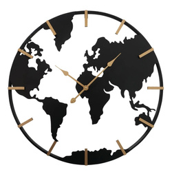 Ceas de perete Union, metal cu limbile aurii