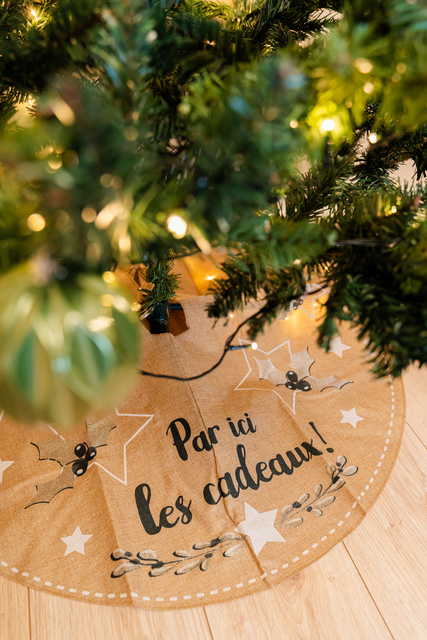 Covor de Crăciun din iută