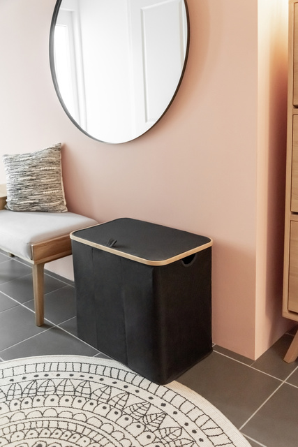 Coș de rufe, bambus, 57 x 50 x 37, Trio Ecori, WENKO