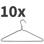 Set 10 umerase pentru haine, Gri,  Zeller