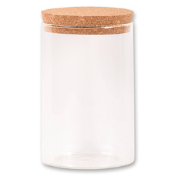 Recipient de sticlă pentru bucătărie cu capac din plută