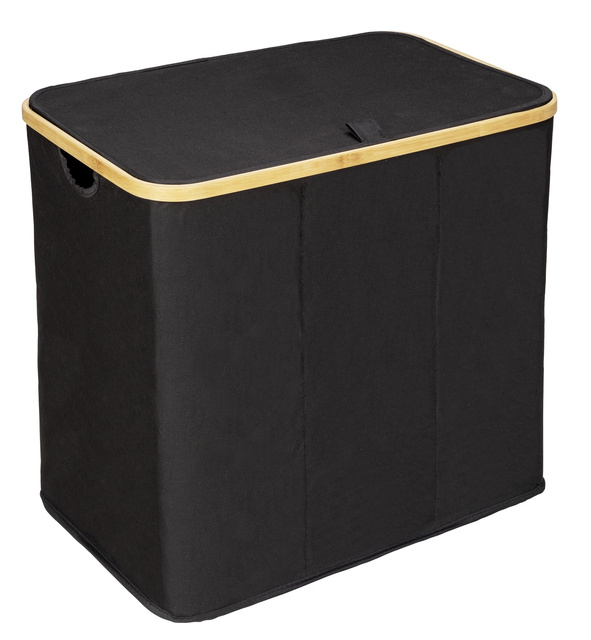 Coș de rufe, bambus, 57 x 50 x 37, Trio Ecori, WENKO