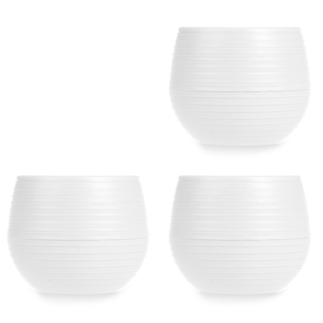 Ghivece cu flori cu auto-udare, plastic, 3 buc, Ø 6 cm