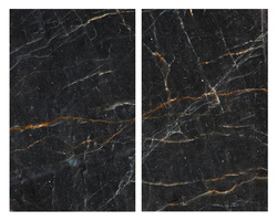 Set 2 placi protectoare pentru aragaz Marble, Sticla, 52x30 cm, ALLSTAR