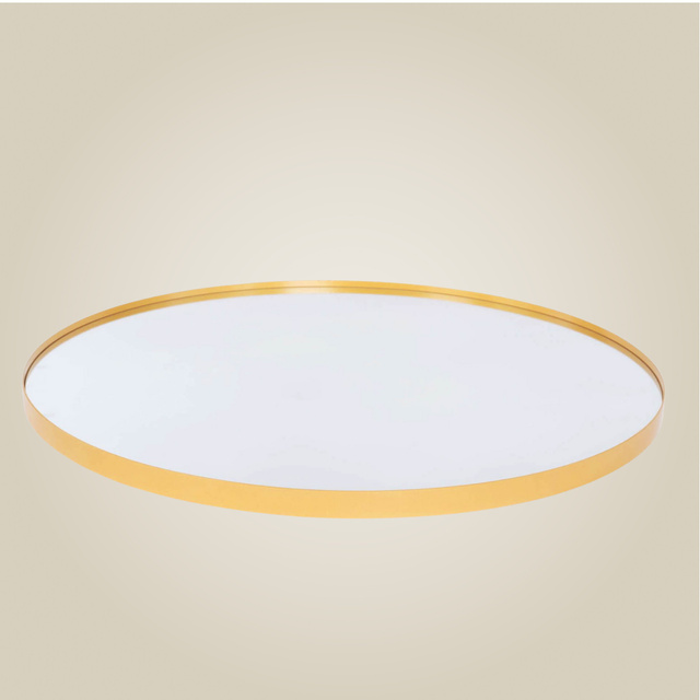 Oglindă rotundă NOOR, ramă metalică, culoare aurie, Ø 80 cm