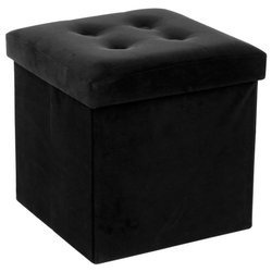 Puf pliabil cu spatiu de depozitare, recipient cu capac - 2in1