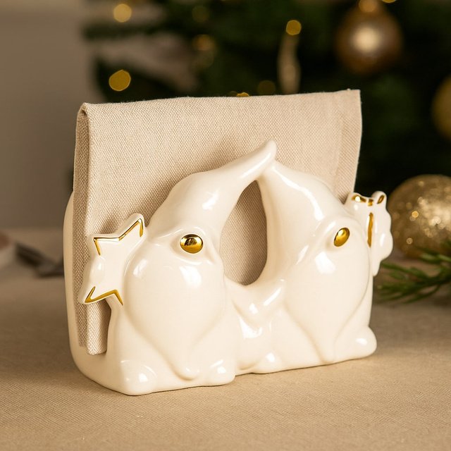 Suport de servetele ceramic cu gnomi MADDY