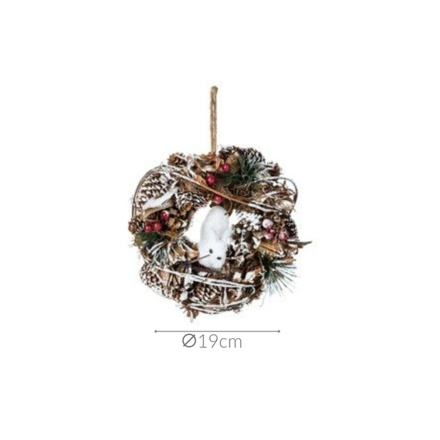 Coronita de Craciun, cu veverita, 19 cm