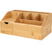 Organizator pentru cosmetice, din bambus, natural, 24 x 15 x 11 cm