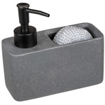 Dispenser detergent de vase RESA z cu spatiu pentru burete, WENKO