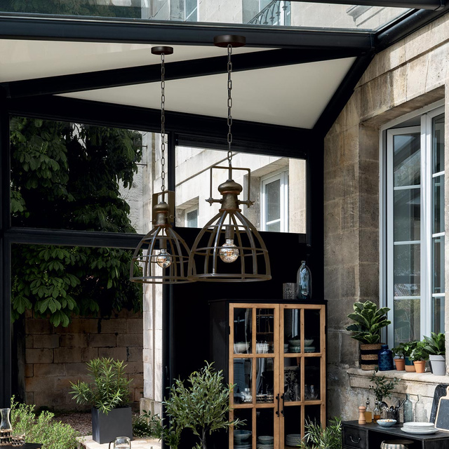 Lampa cu abajur metalic FACTORY, Ø 40 cm