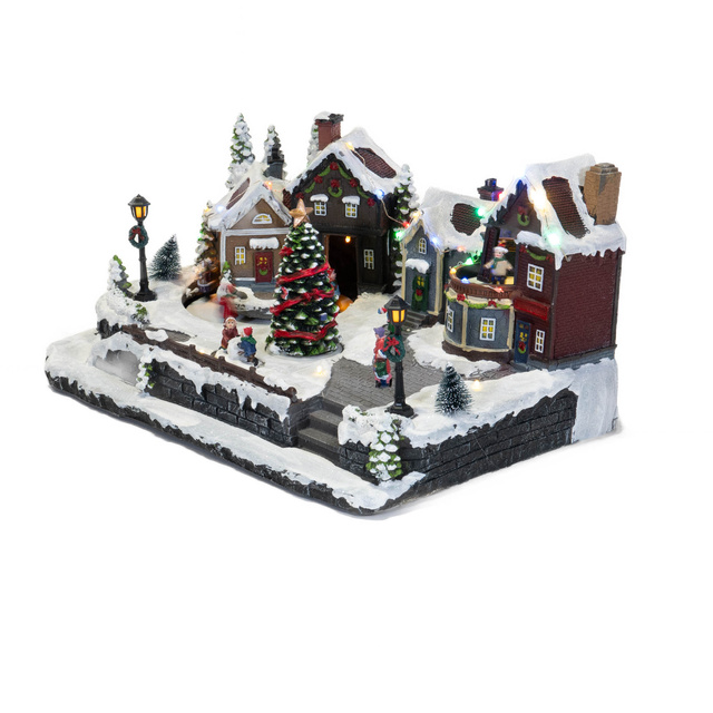 Figurina scena de Craciun mobila cu iluminare, 45 x 20,5 cm