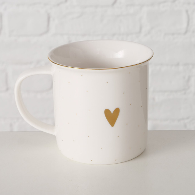 Cana din portelan, pictata manual, DILARA, 370 ml