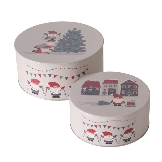 Set de două cutii pentru depozitare MONTI, Ø 16-20 cm