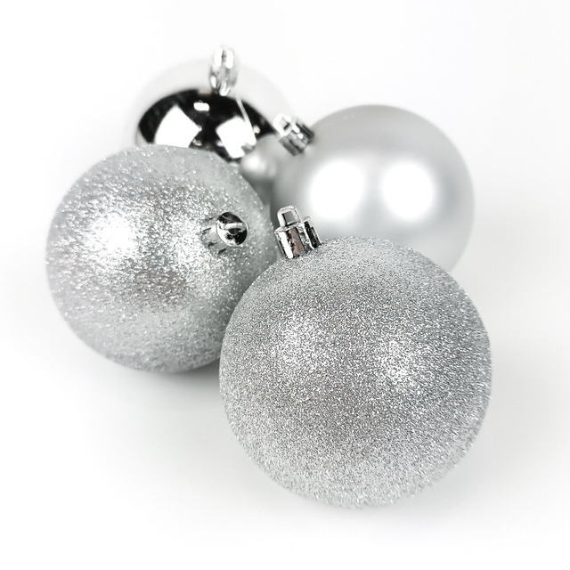 Globuri in diverse finisaje, Ø 8 cm, 4 buc.