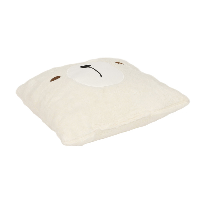 Perna de pluș ANIMAL, cu urechi, 43 x 43 cm