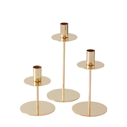 Sfeșnice PHOENIX din metal auriu, înălțime 13-23 cm