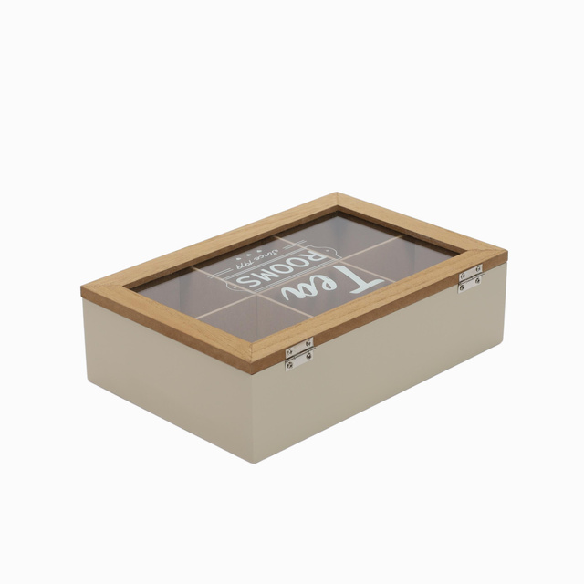 Recipient pentru ceai cu compartimente TEA ROOM, 23 x 15,5 x 8 cm