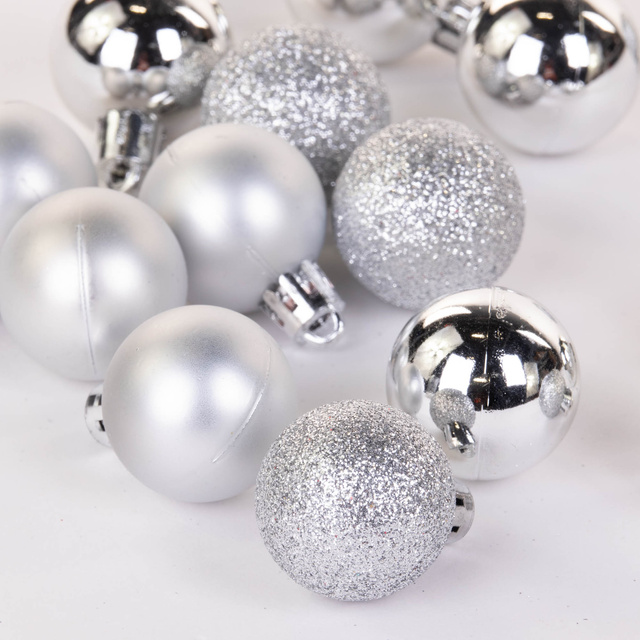 Set globuri de Craciun din sticla, Ø 3 cm, 24 bucati