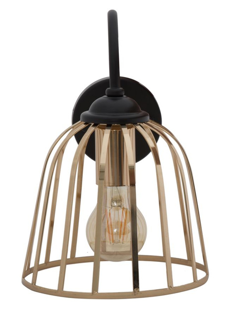 Aplica de perete cu abajur auriu, 18 x 25 x 28 cm