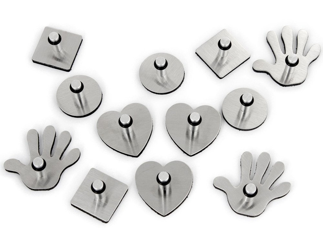 Set de magneti "Ring", Zeller, 3 bucati, Metal, Argintiu