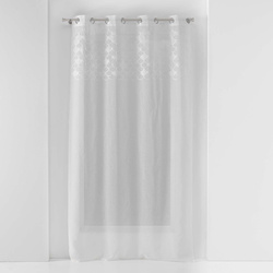 Perdea cu broderie YAELLE, 135 x 280 cm, prindere cu inele