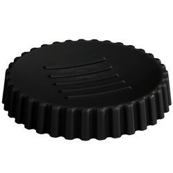 Săvoniera rotunda Minas, plastic, neagră, Ø 11 cm