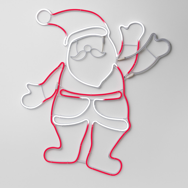 Decorațiune de Crăciun LED, Moș Crăciun, 55 x 61 cm