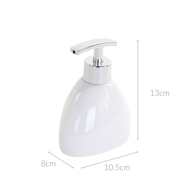 Dispenser săpun lichid SILK, Ceramică, Alb, WENKO