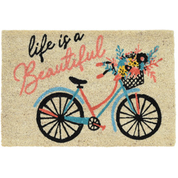 Covoras de intrare din fibre de cocos Buchete, 59 x 39 cm