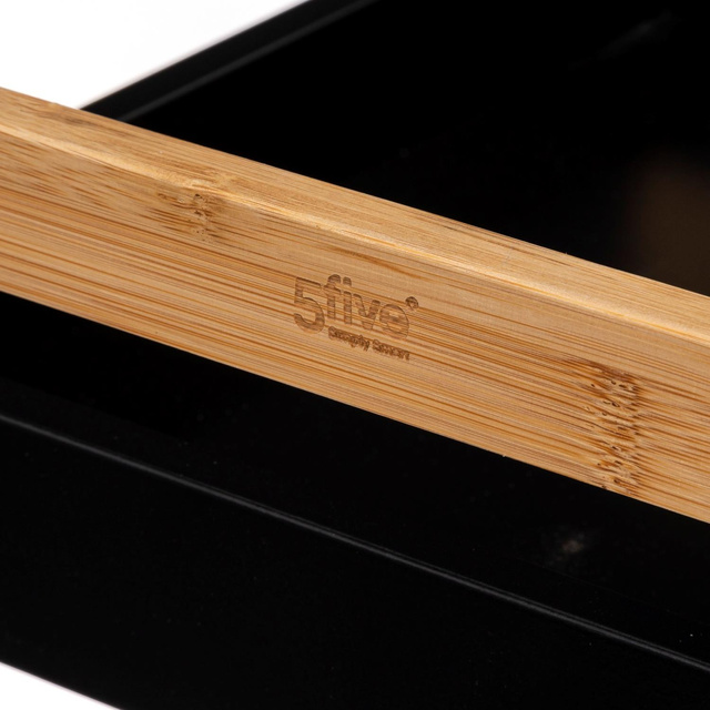 Etajera de baie Natureo, 3 polite din bambus si MDF, 80 cm