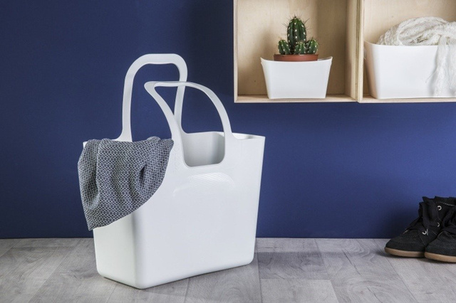 Geantă multifuncțională pentru cumpărături, plajă TASCHE XL, KOZIOL, cosmos negru