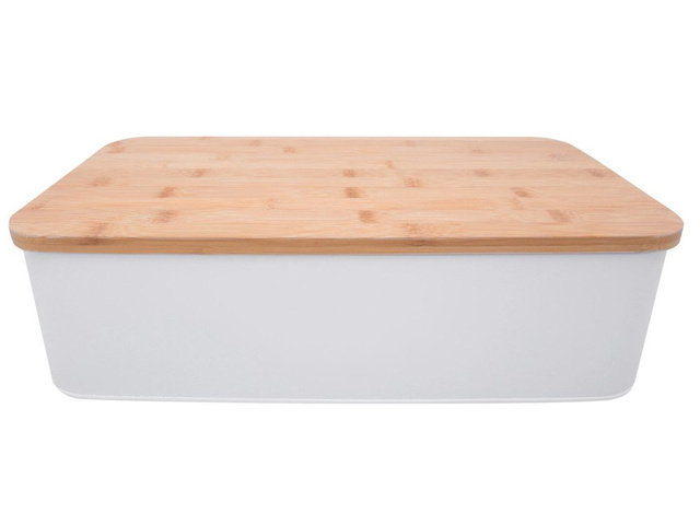 Cutie de pâine metalică cu tocător din bambus, 2 în 1, ZELLER