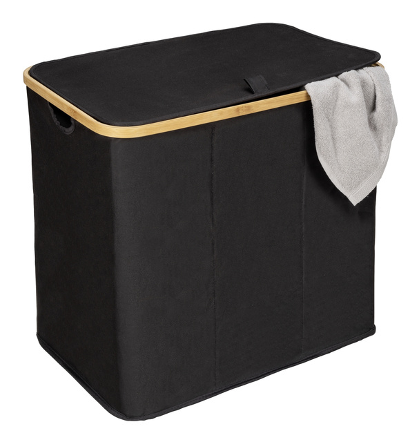 Coș de rufe, bambus, 57 x 50 x 37, Trio Ecori, WENKO